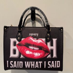 Black Statement Tote Bag